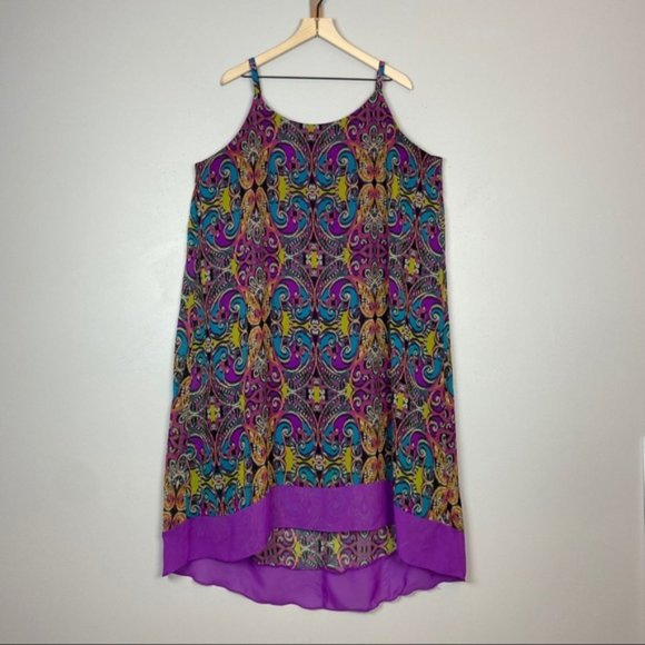 Lane Bryant Sleeveless Chiffon Slip Dress 18/20 - Picture 1 of 5